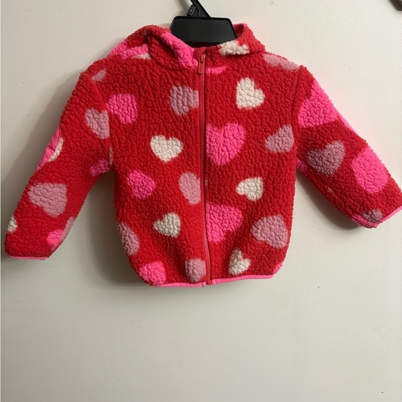 Old Navy Other - Old navy Red Heart Patterned Fleece Jacket 4 years